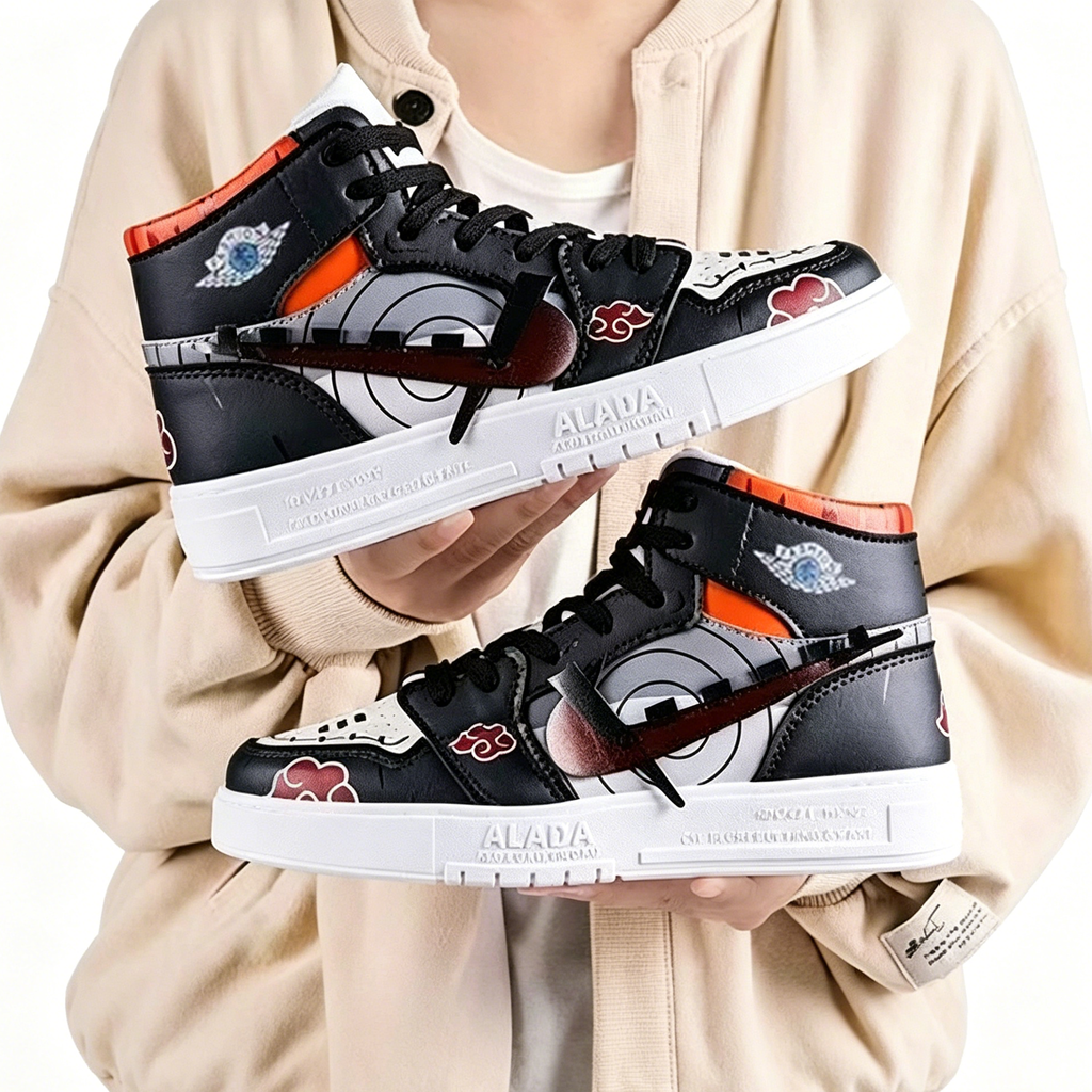 Baskets montantes Naruto Pain Yahiko Anime, chaussures streetwear décontractées à motif Akatsuki