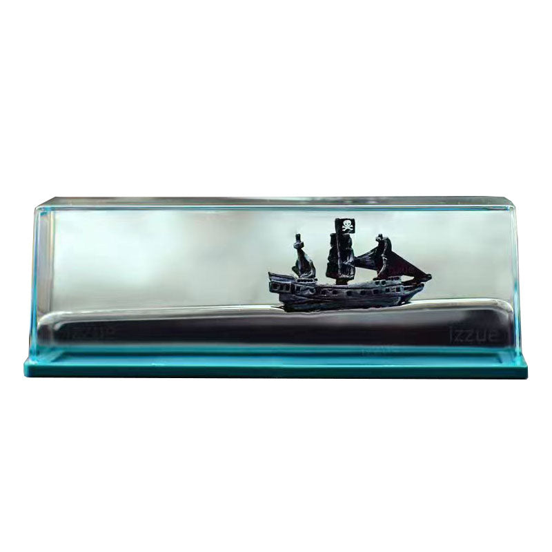 Décoration de bureau, bouteille à la dérive fluide, Titanic/Perle Noire