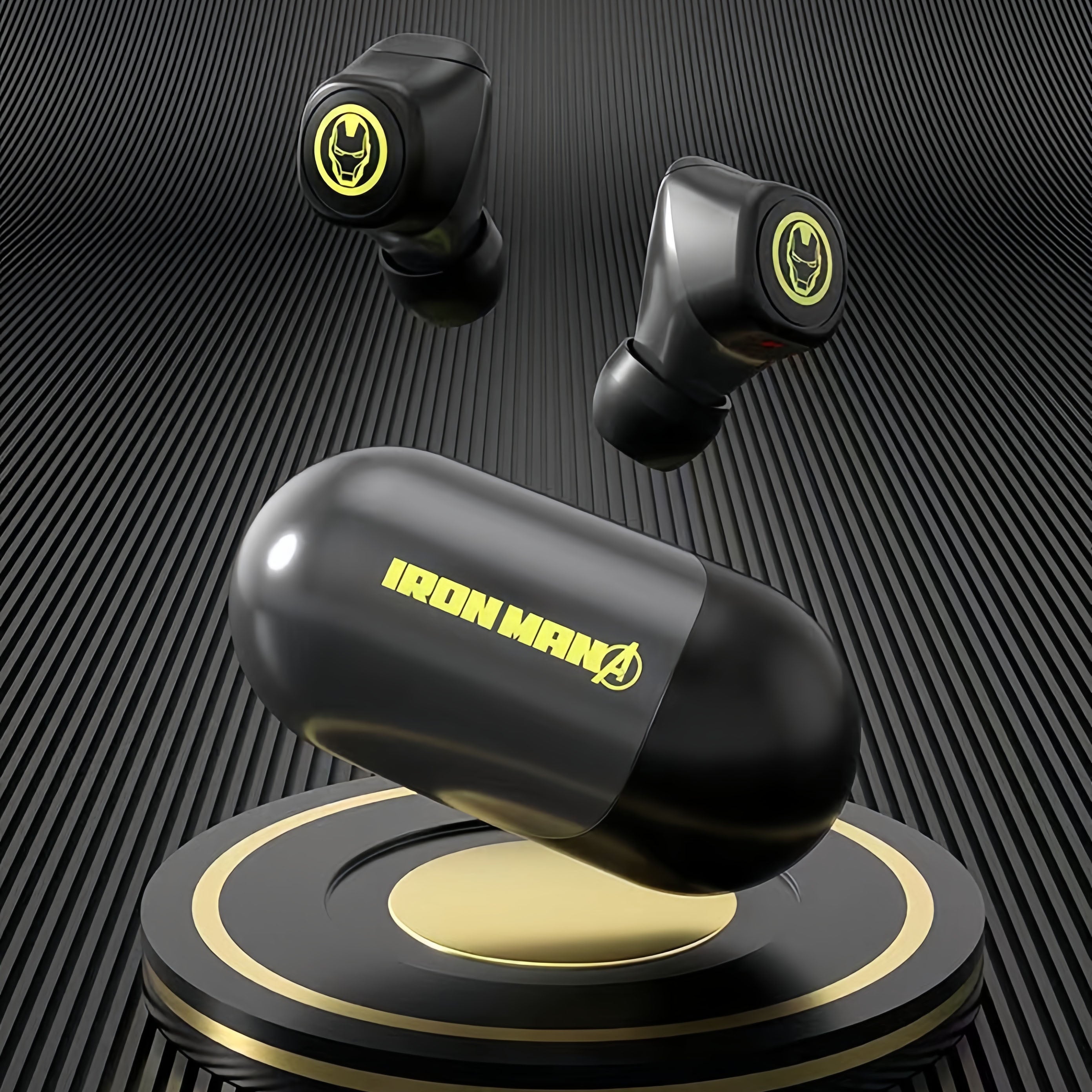 Marvel Iron Man Captain America TWS Earbuds, Avengers Bluetooth 5.3 Wireless Gaming Headphones