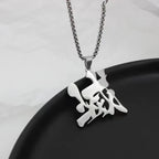 Accessoires de mode en pendentif métallique à l'effigie de Kamado Tanjirou/Kamado Nezuko