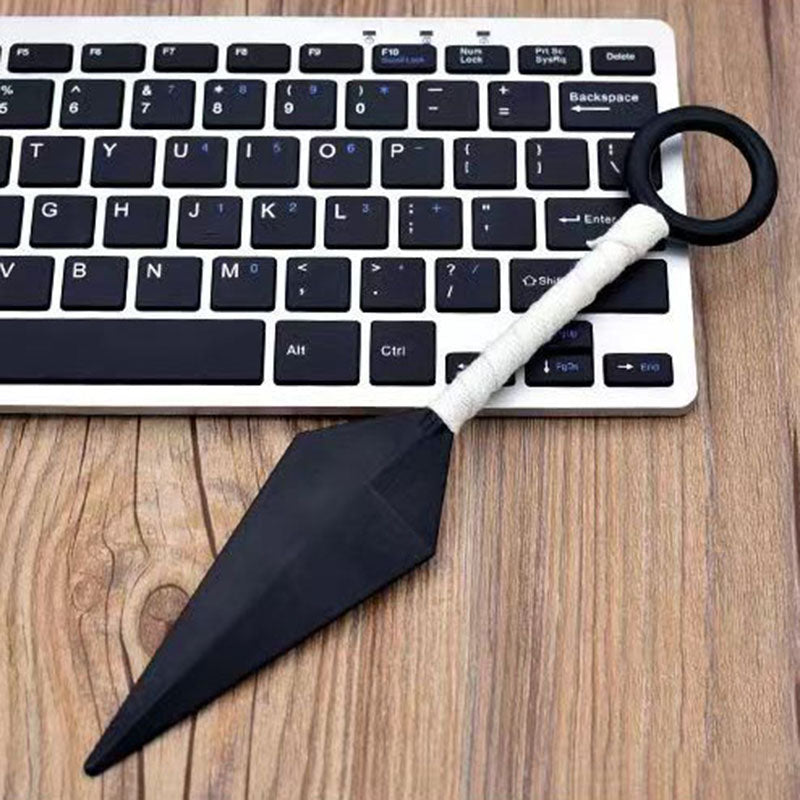 Accessoire de Cosplay Naruto Uzumaki Ninja Kunai, Kunai en métal avec emballage en rouleau