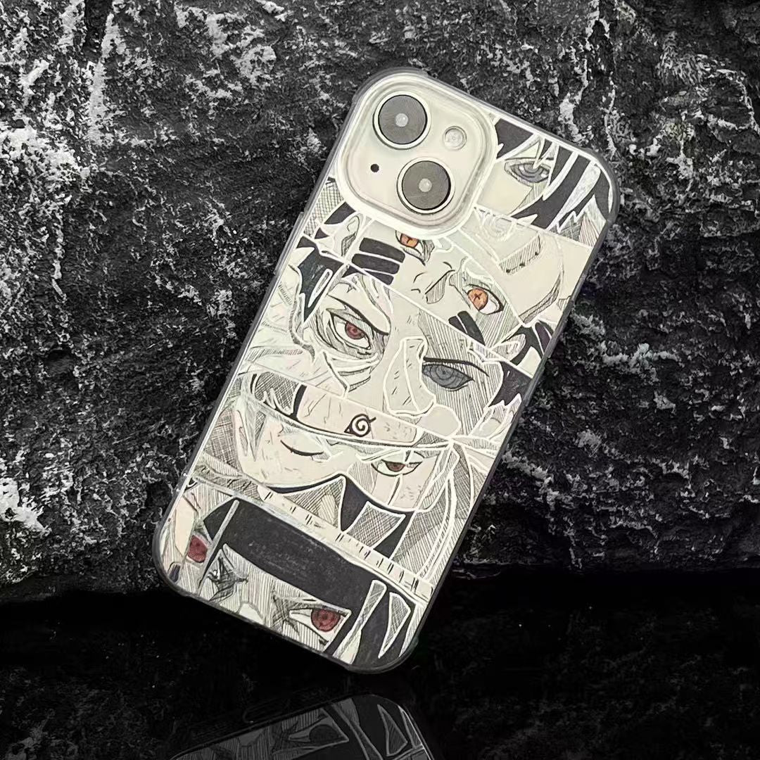 Coque de téléphone en silicone antichoc Sasuke/Itachi pour iPhone