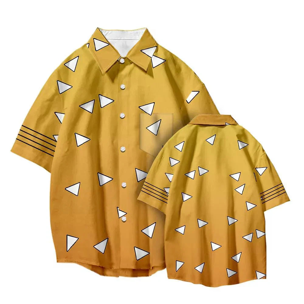 T-shirt Tanjirou/Nezuko, nouveauté été, coupe ample, chemise COS imprimée, tendance jeune décontractée, polyvalente