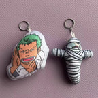 Porte-clés Luffy/Zoro avec Phrases Cultes