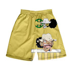 Shorts d'été Luffy/Zoro/Sanji/Chopper Pantalon imprimé texte exquis