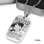 Collier de primes de personnages en titane Luffy/Zoro/Nami/Sanji