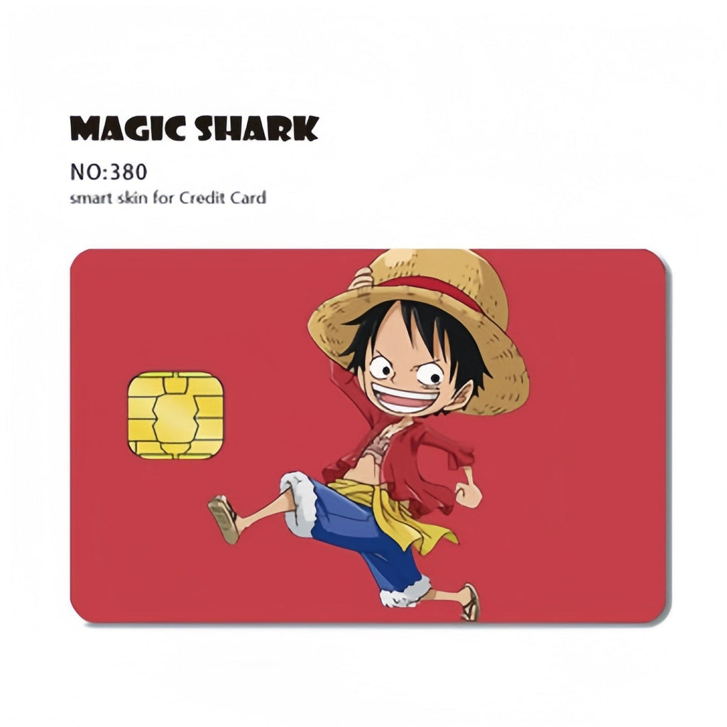 Autocollants de carte bancaire Luffy/Zoro épaissis avec gommage cristal personnalisés