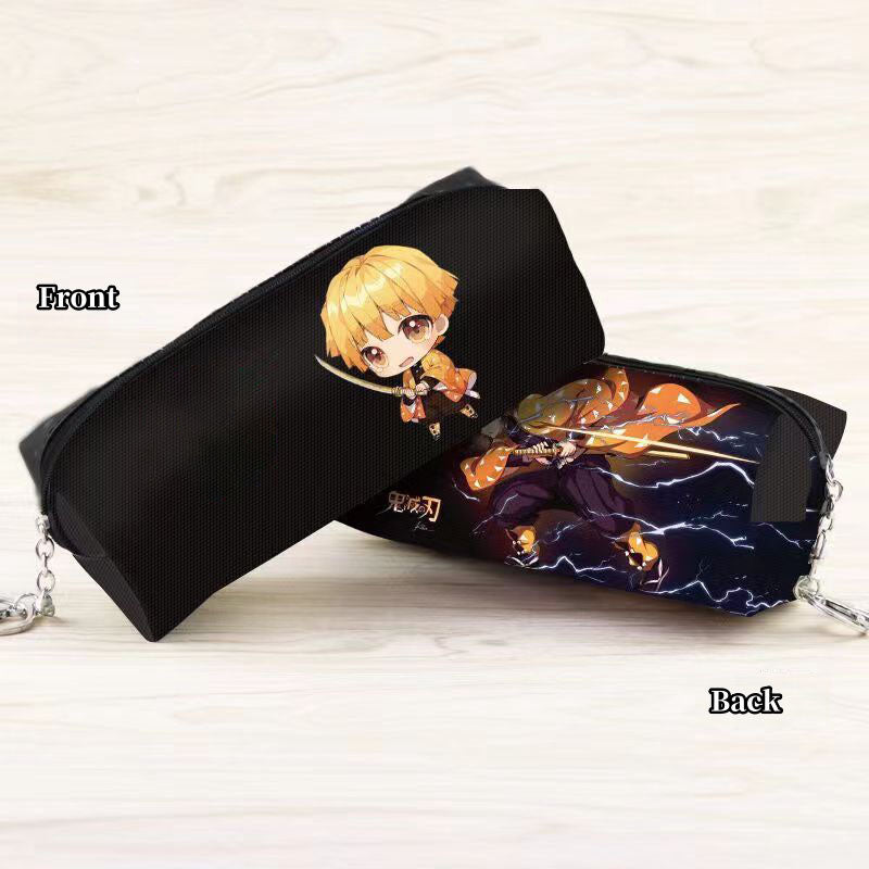 Tanjirou/Nezuko exquise trousse multi-fonctionnelle avec compartiments astucieux et motifs originaux