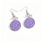 Boucles d'oreilles pendantes en émail One Piece Fruit du Démon Pyro-Fruit de Ace