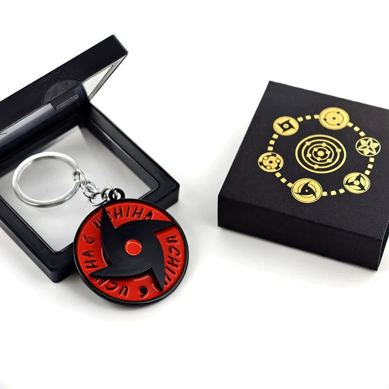 Porte-clés rotatif Sharingan Naruto - Jouet Fidget Spinner Uchiha Anime