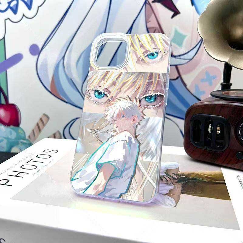 Coque iPhone Jujutsu Kaisen Gojo Satoru, Housse de Protection pour Téléphone avec Imprimé Yeux Anime