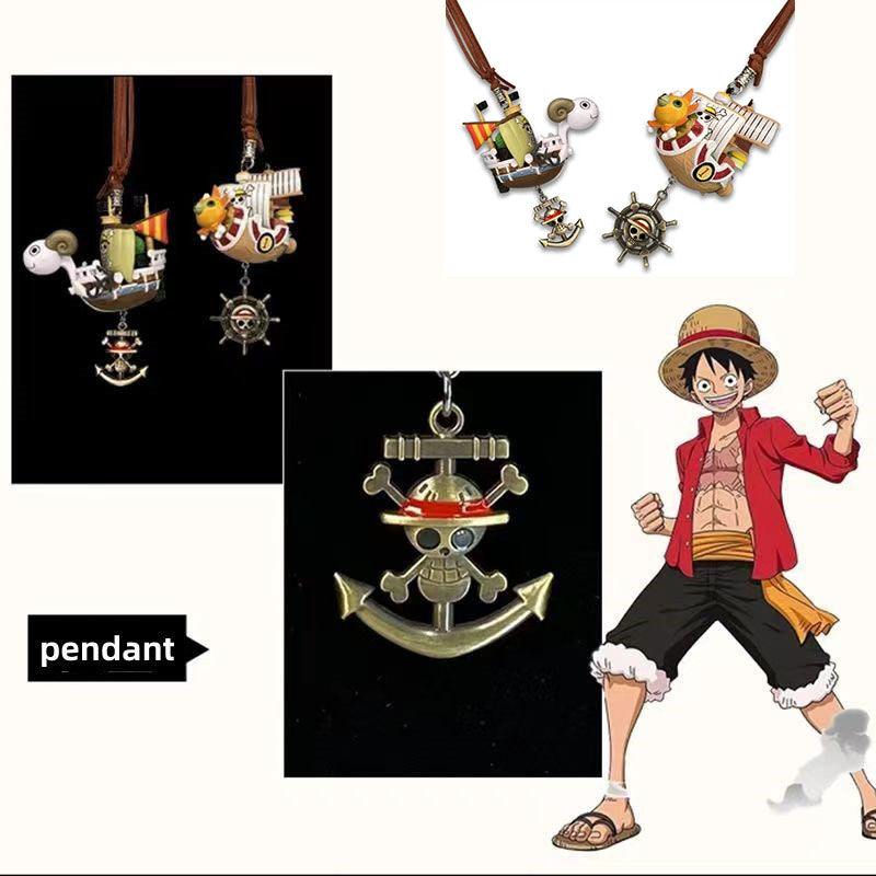 Mille Sunny/Going Merry Porte-clés exquis en forme de bateau pirate, suspensions pour voiture