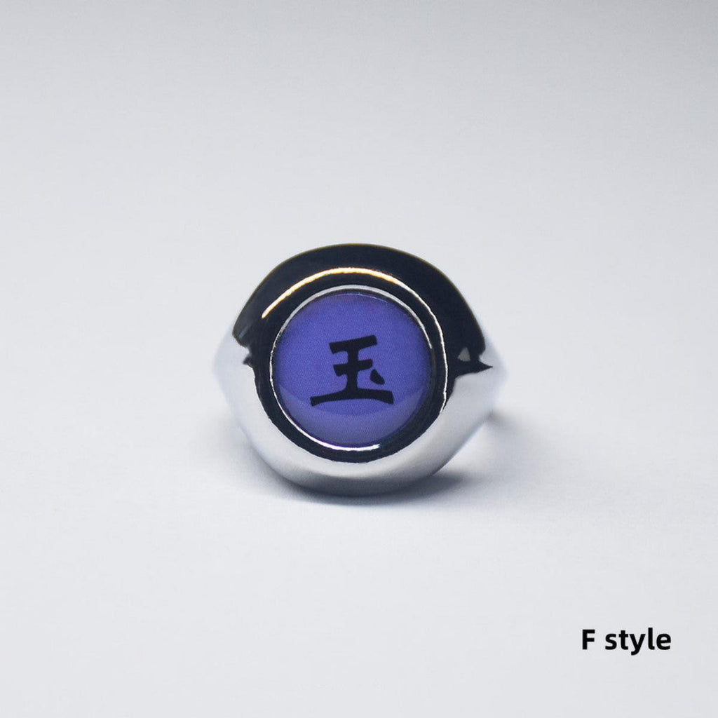 Naruto Itachi Pain Akatsuki Ring Set, 10Pcs Anime Akatsuki Symbol Rings with Necklace Gift Box