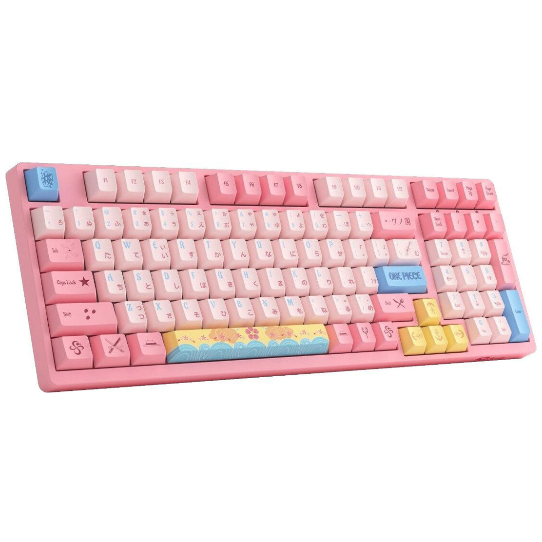 Clavier mécanique rose One Piece Chopper, clavier de jeu rétroéclairé RVB 108 touches