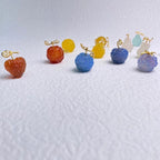 Ensemble collier et pendentif en agate naturelle faits à la main Luffy Fruit du démon
