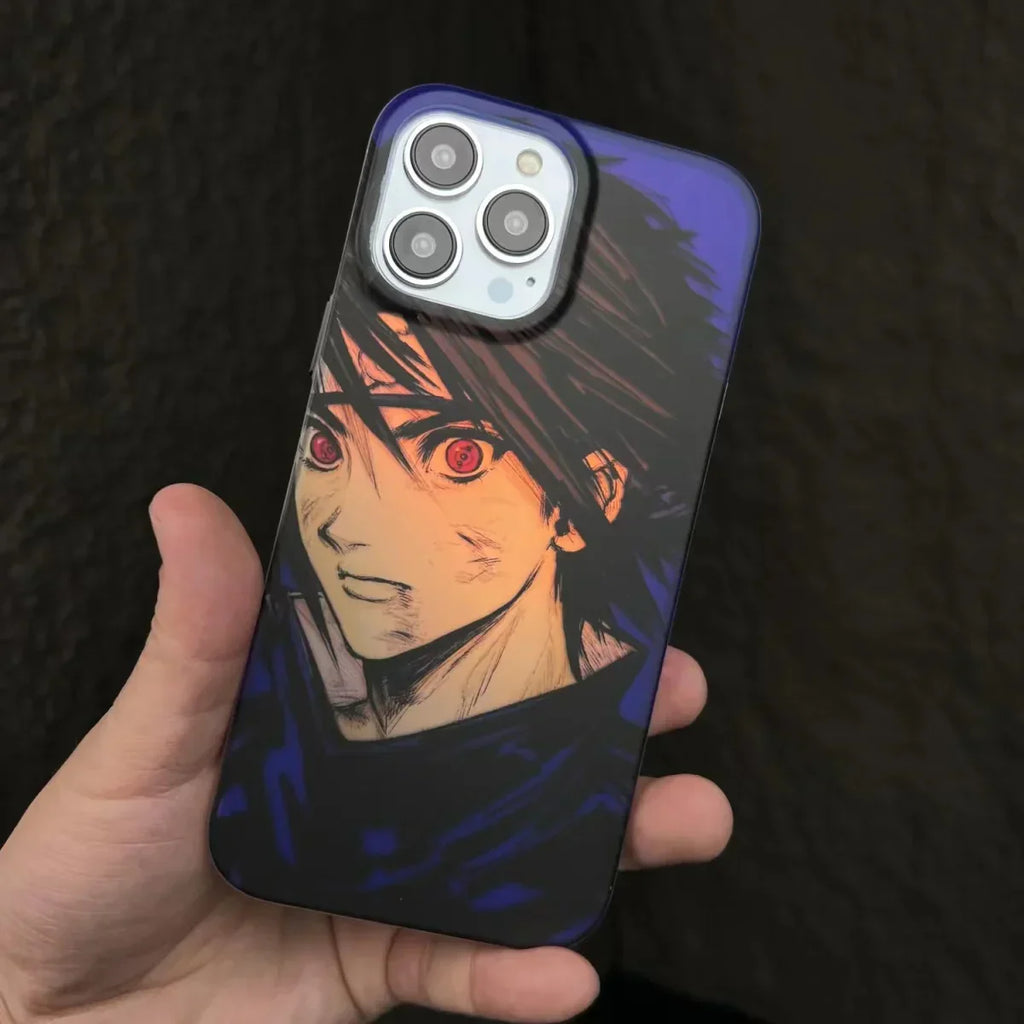 Sasuke/Itachi Coque de téléphone anti-collision en silicone tendance raffiné Apple