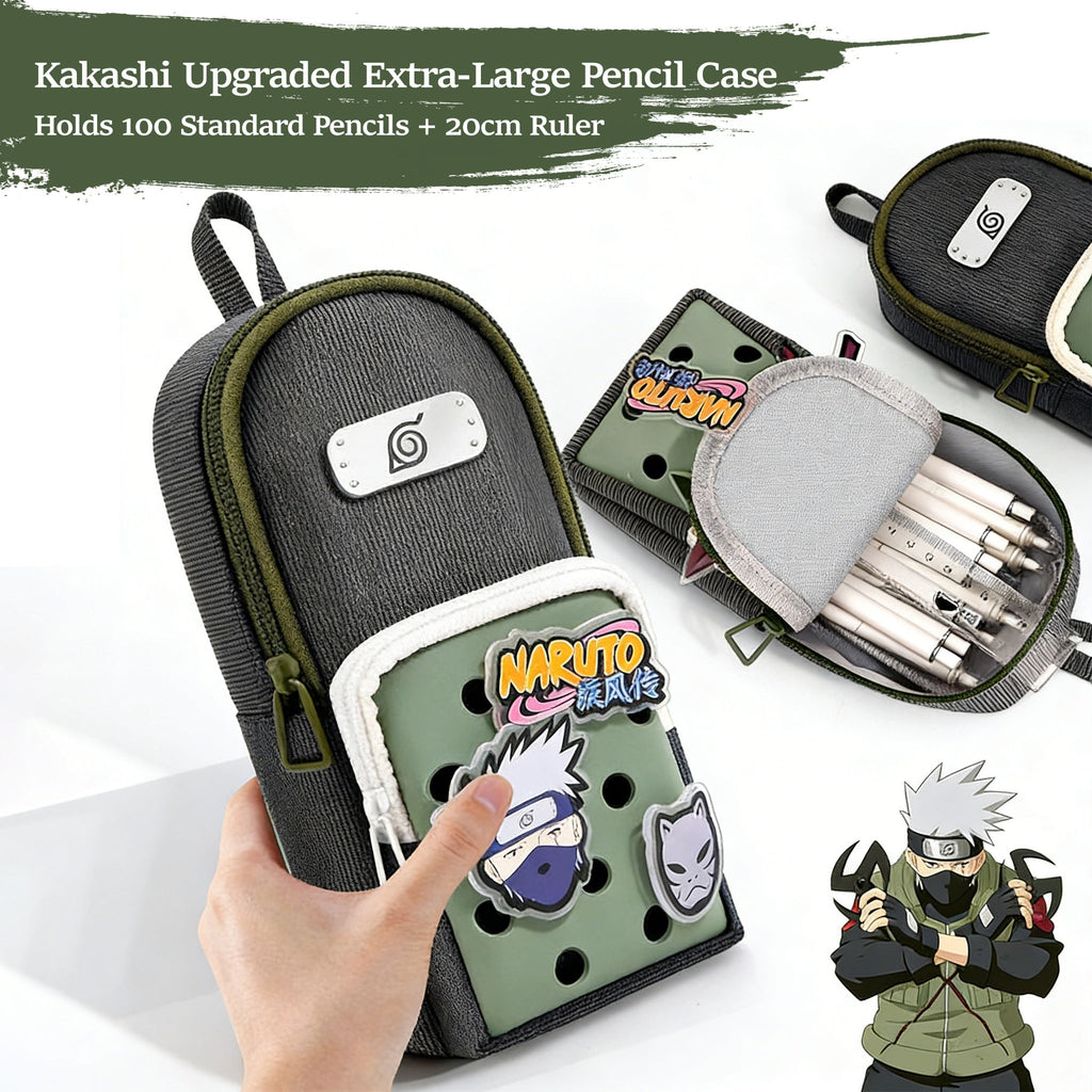 Trousse Naruto Anime avec breloques Crocs DIY - Grande capacité