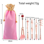 Naruto Gaara Anime Makeup Brush Set, Akatsuki Kunai Sharingan Cosmetic Brushes with Storage Bag