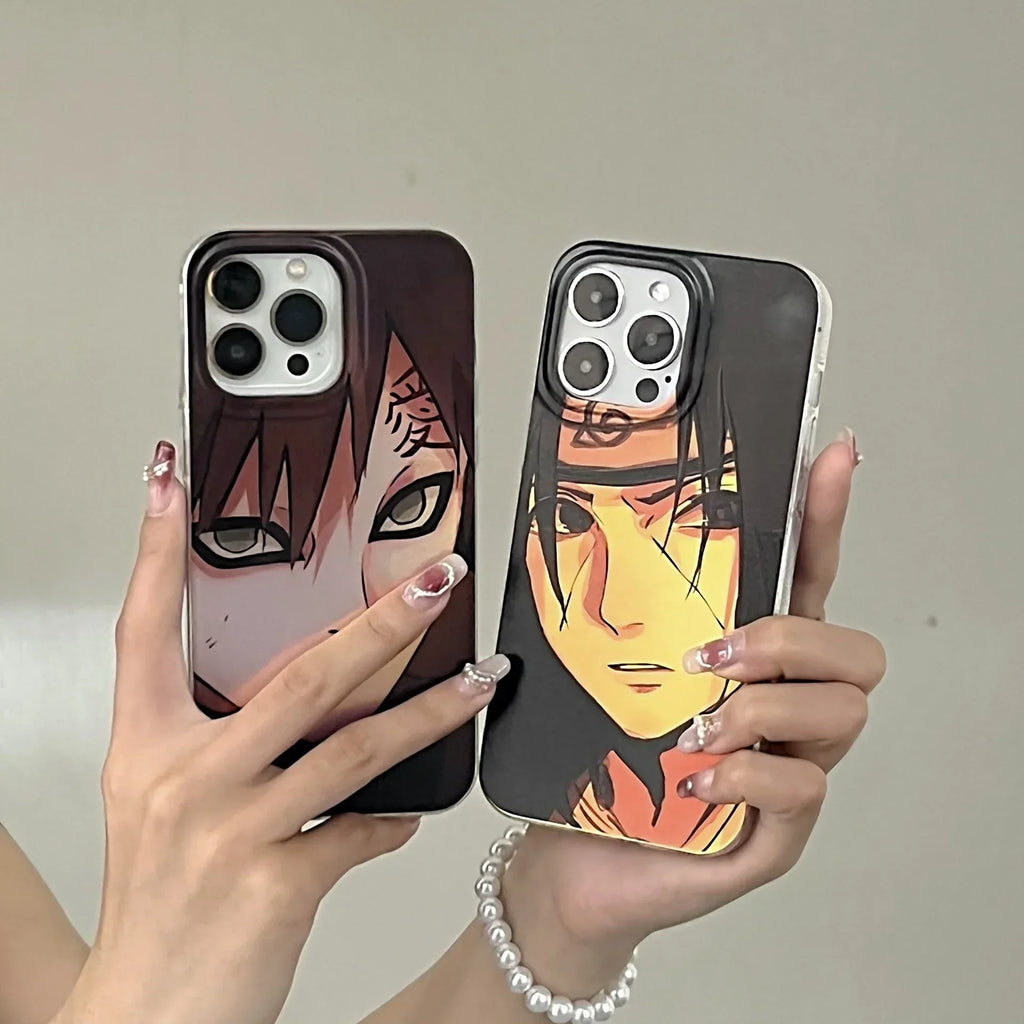 Coque de téléphone Itachi/Gaara Apple exquise en silicone anti-collision