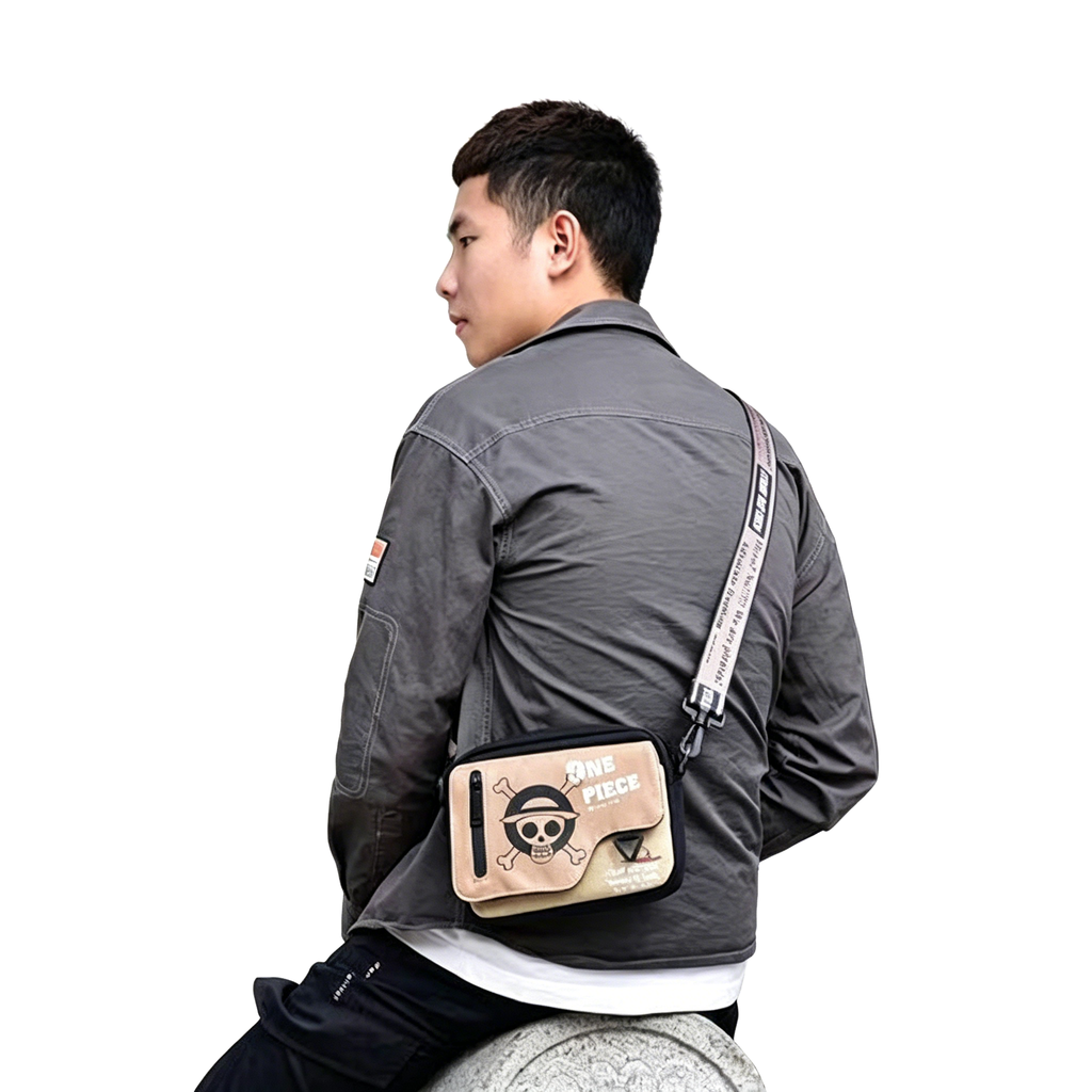 Sac à bandoulière en bandoulière One Piece Monkey D. Luffy Crâne, Sac à bandoulière Anime Chapeau de Paille Pirate