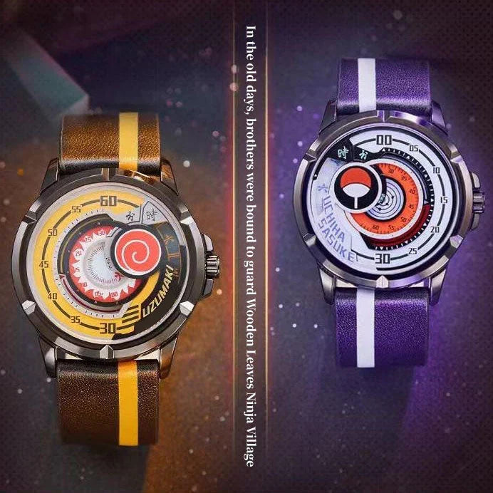Montre Boruto/Sasuke/Sarada Montre étanche à trois degrés Montre Sharingan