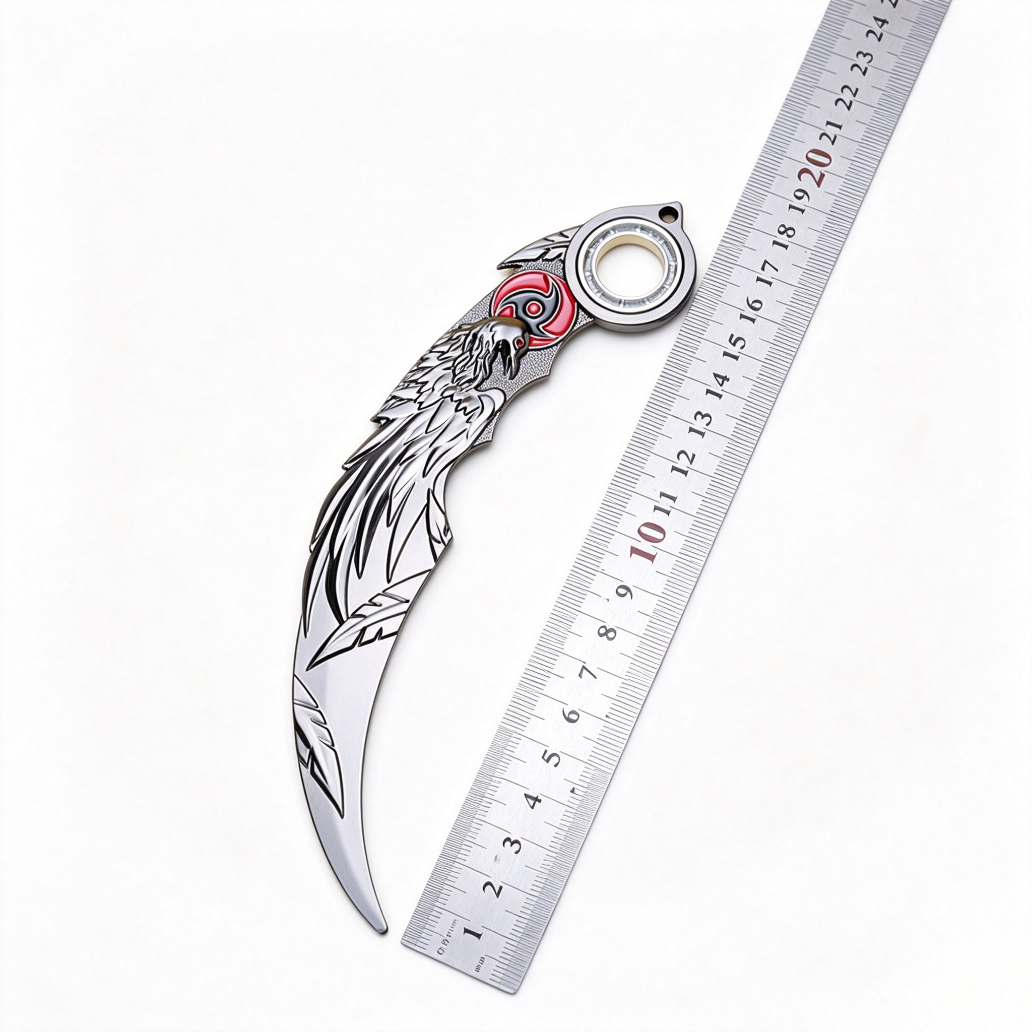 Naruto Itachi Uchiha Rotatable Karambit Knife - Sharingan Eagle Metal Replica Prop