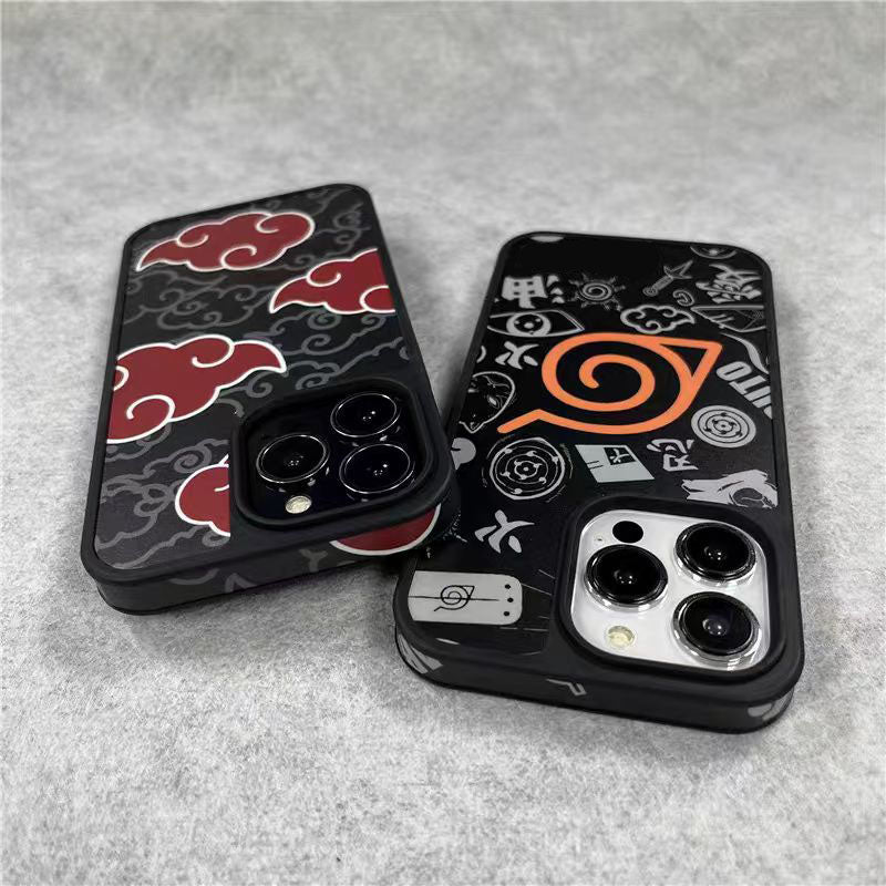Coque de téléphone antichoc en silicone Kurama/Akatsuki pour iPhone
