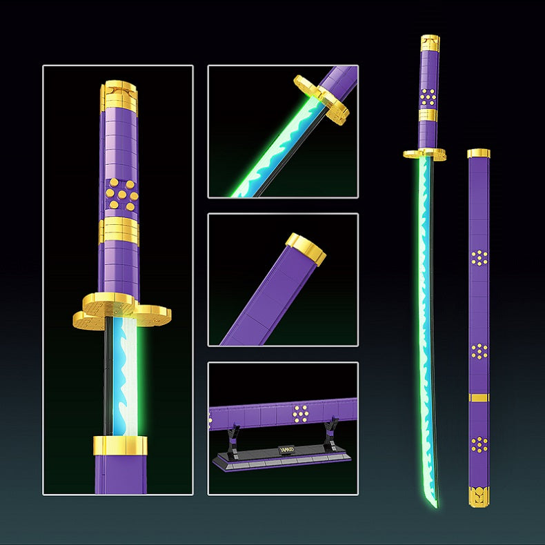 Roronoa Zoro Blocs de Construction Lumineux 806 Pièces Modèle Jouet