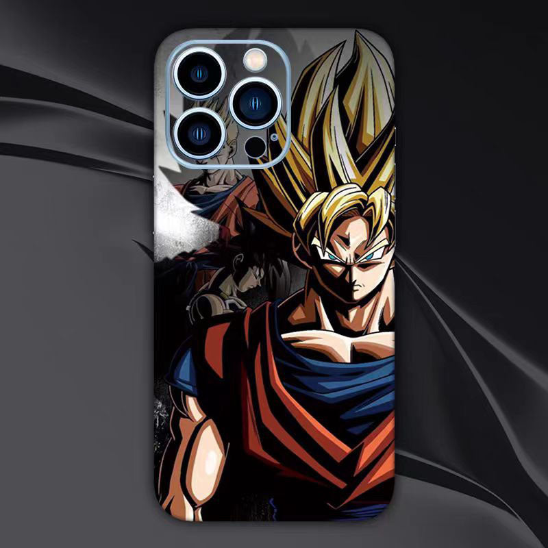 Autocollant à motif de personnage Son Goku pour coque arrière d'iPhone