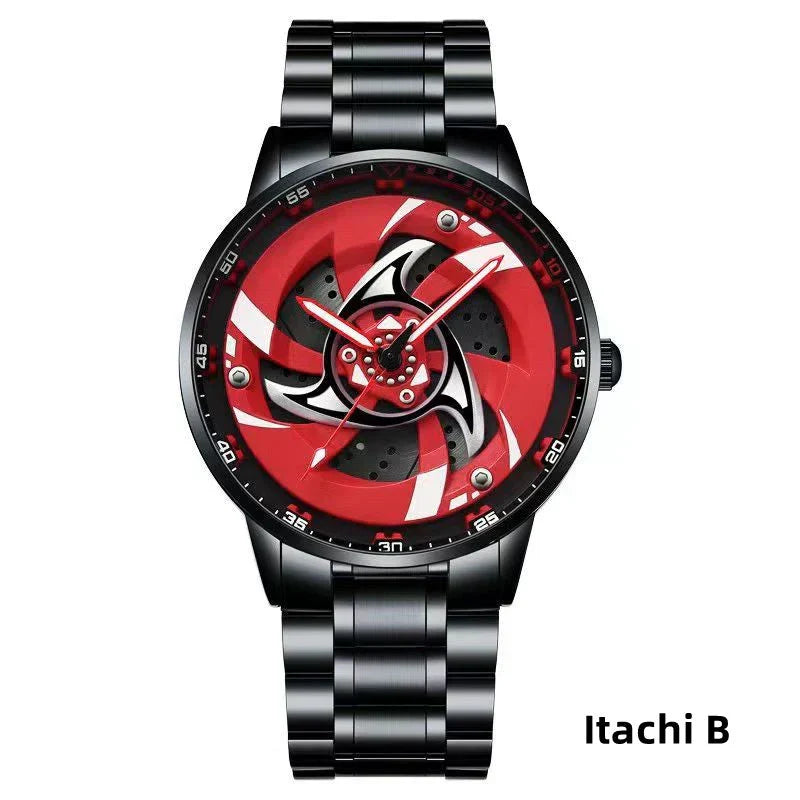 Montre rotative Sharingan de Sasuke/Madara/Itachi. Montre élégante et cool.