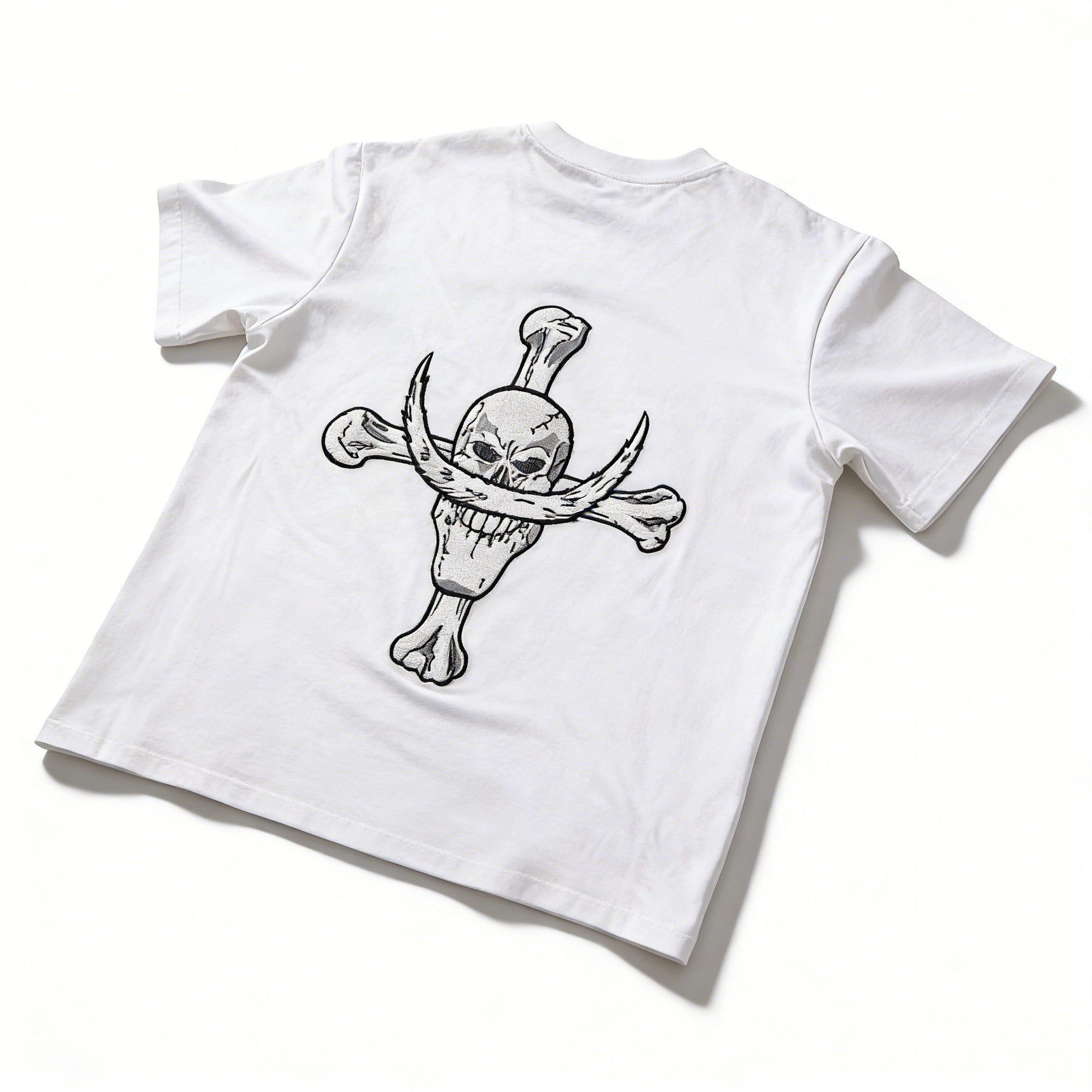 One Piece Whitebeard Edward Newgate Embroidered T-Shirt, Anime Oversized Cotton Tee