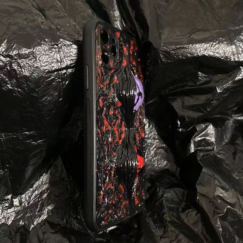 Coque de téléphone Sasuke Sharingan purement faite à la main, coque de téléphone en silicone anti-choc tendance Apple