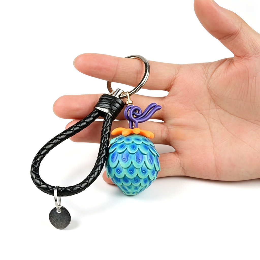 Porte-clés One Piece Luffy Fruit du Démon, Porte-clés Anime Gomu Gomu No Mi