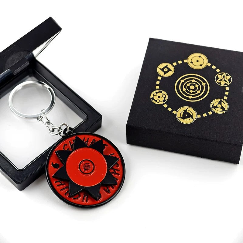 Porte-clés rotatif Sharingan Naruto - Jouet Fidget Spinner Uchiha Anime