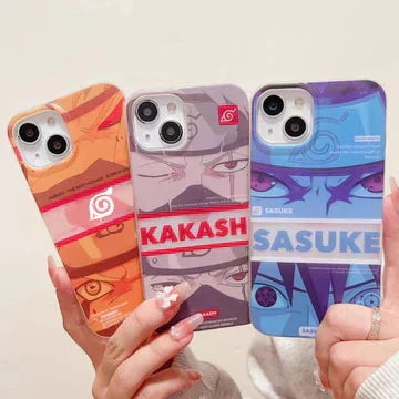 Coque de téléphone anti-collision en silicone tendance exquise Uzumaki/Sasuke/Kakashi Apple
