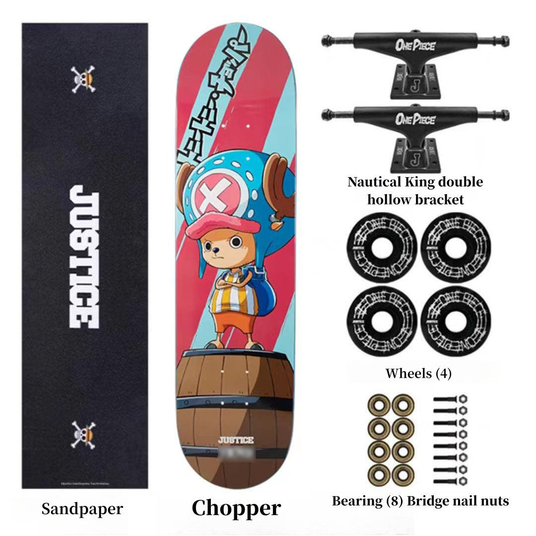 Skateboard professionnel Luffy/Zoro à motif fin (Taille: 80CM×20CM)