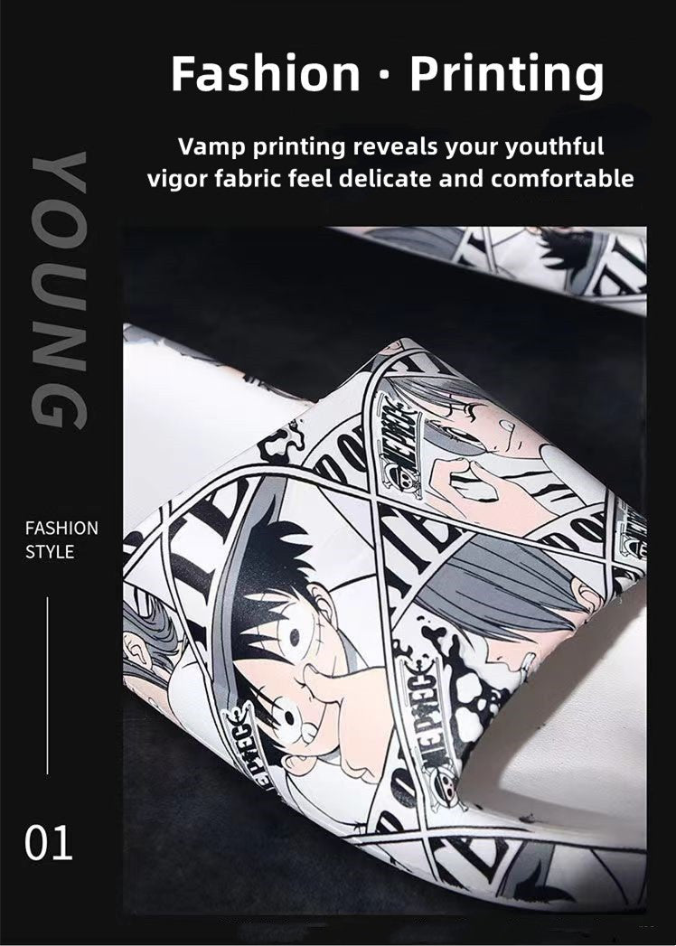 Luffy/Zoro Chaussons confortables, doux et stylés