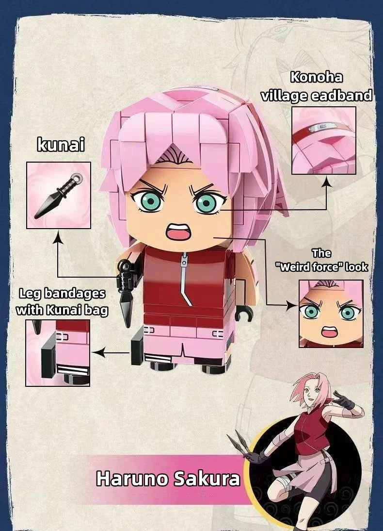 Uzumaki/Sasuke personnage original de jouet de construction en briques