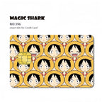Autocollants de carte bancaire Luffy/Zoro épaissis avec gommage cristal personnalisés