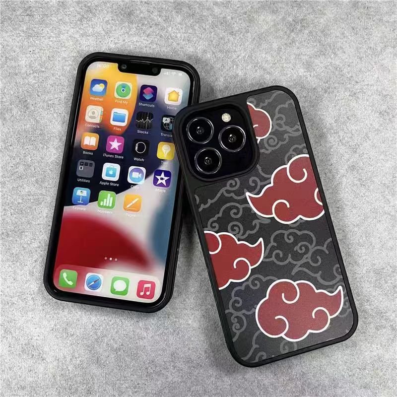 Coque de téléphone antichoc en silicone Kurama/Akatsuki pour iPhone