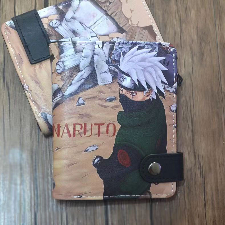 Portefeuille en cuir exquis Sasuke/Itachi/Kakashi avec design grande capacité et excellente qualité