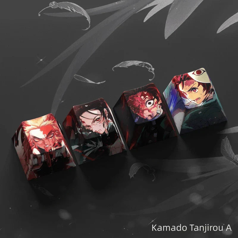 Capuchon de clavier mécanique créatif transparent Nezuko/Tanjirou/Tokitou Muichirou mignon