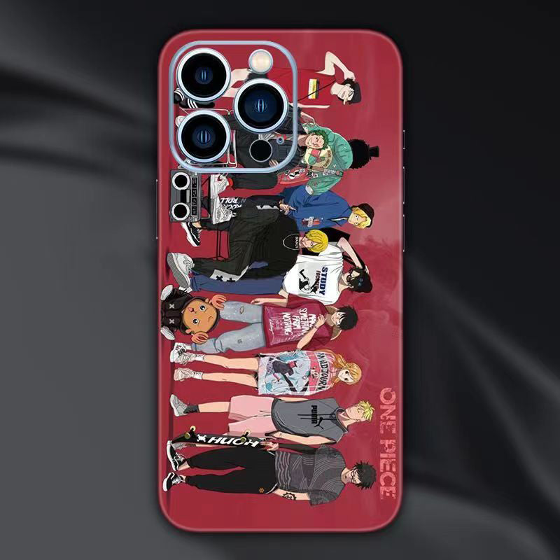Film arrière de téléphone portable Luffy/Ace/Zoro iPhone, autocollant avec beau motif