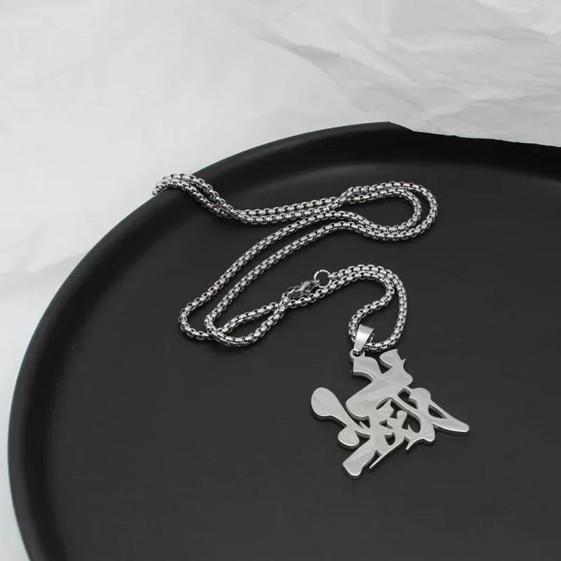 Accessoires de mode en pendentif métallique à l'effigie de Kamado Tanjirou/Kamado Nezuko