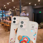 Coque iPhone Luffy/Chopper à paillettes liquide avec protection antichoc
