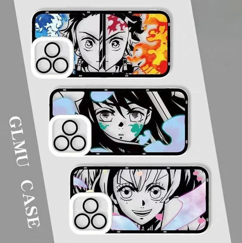 Coque de téléphone antichoc en silicone tendance exquise Tanjirou/Mitsuri/Muichirou Apple