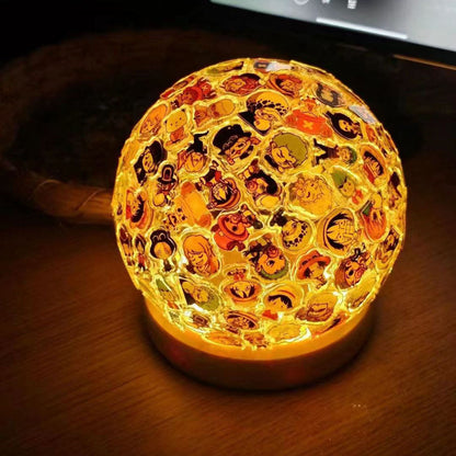 Luffy / Tanjirou DIY Handmade Acrylic Spherical Night Light