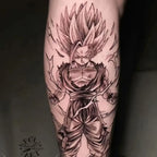 Les autocollants de tatouage semi-permanent au jus herbacé Son Goku sont durables et imperméables
