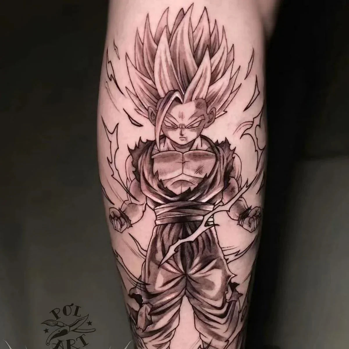 Les autocollants de tatouage semi-permanent au jus herbacé Son Goku sont durables et imperméables