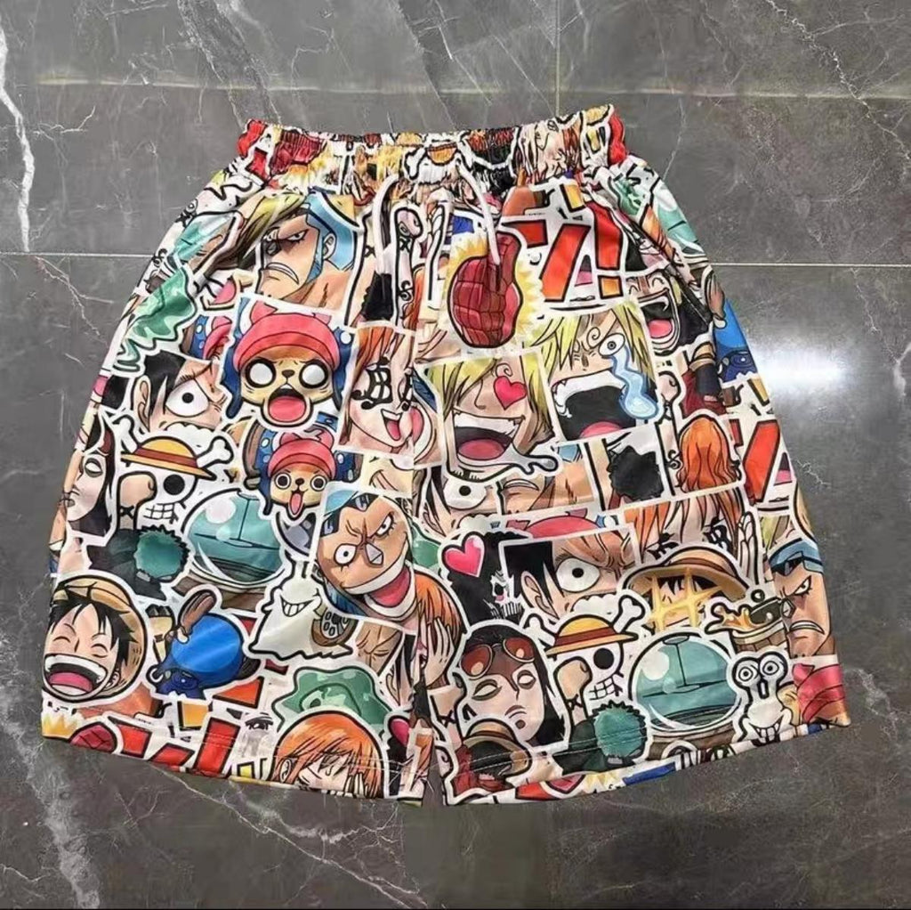 Luffy/Zoro/Sanji/Ace Bermuda ample d'été pour la maison